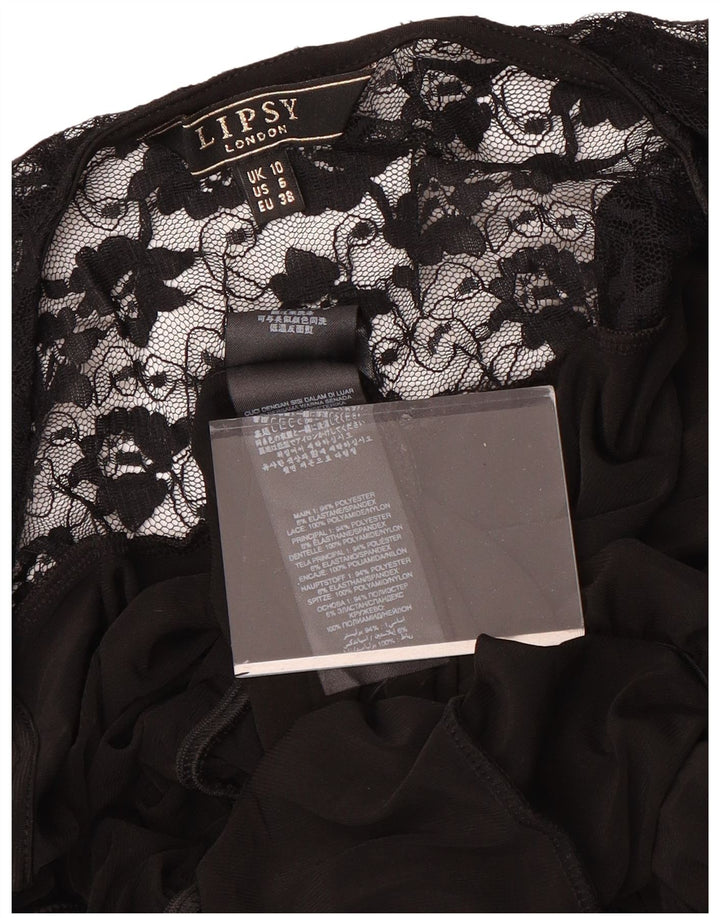 Lipsy Damen-Overall mit kurzen Ärmeln, UK-Größe 10, Größe S, Schwarz, Polyester