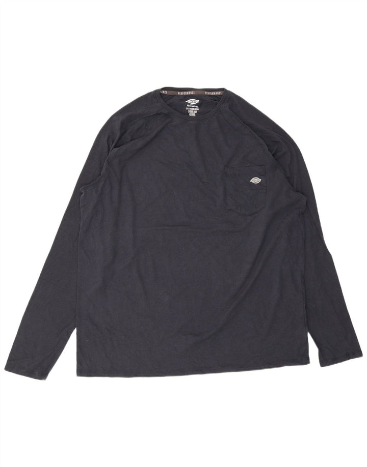 DICKIES Herren-Top, langärmelig, 2XL, Marineblau, Baumwolle