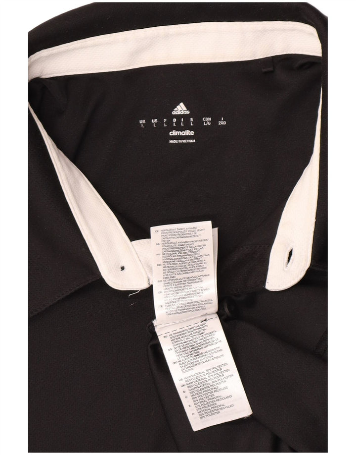 Adidas Herren Climalite Poloshirt Großes schwarzes Polyester