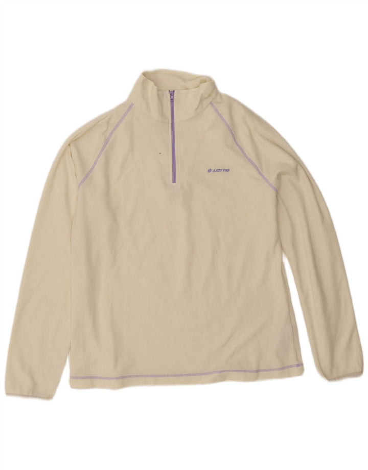 Lotto Damen-Fleecepullover mit Reißverschluss am Hals, UK 20 2XL, gelbes Polyester