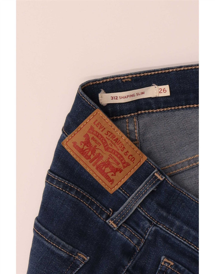Levi's Damen 312 Shaping Slim Jeans W26 L32 Blaue Baumwolle