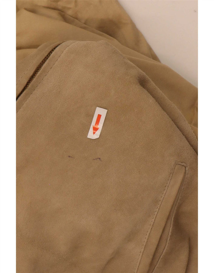 Vintage Herren Wende-Wildlederjacke IT 48 Mittelbeiges Leder