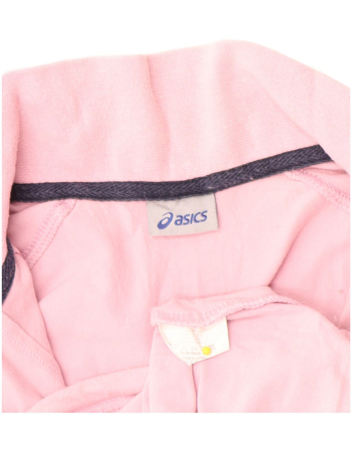 Asics Damen-Trainingsanzug-Top-Jacke UK 12 Mittelrosa Baumwolle