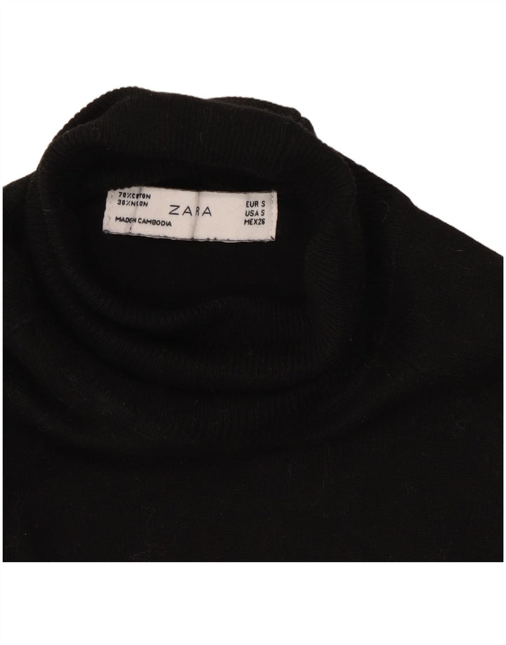Rollkragenpullover für Damen von Zara, Gr. 8, Schwarz