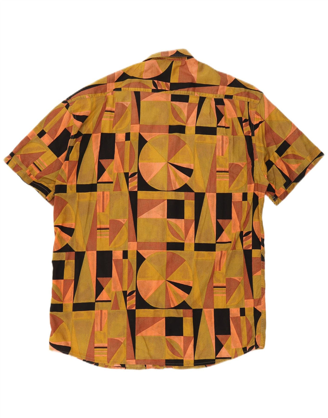 RODRIGO Herren-Kurzarmhemd, Größe 41/42, groß, mehrfarbig, geometrisch