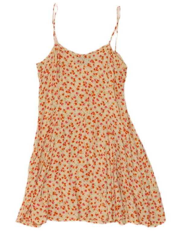 Onyx Damen Sommerkleid UK 4 XS Beige Blumen