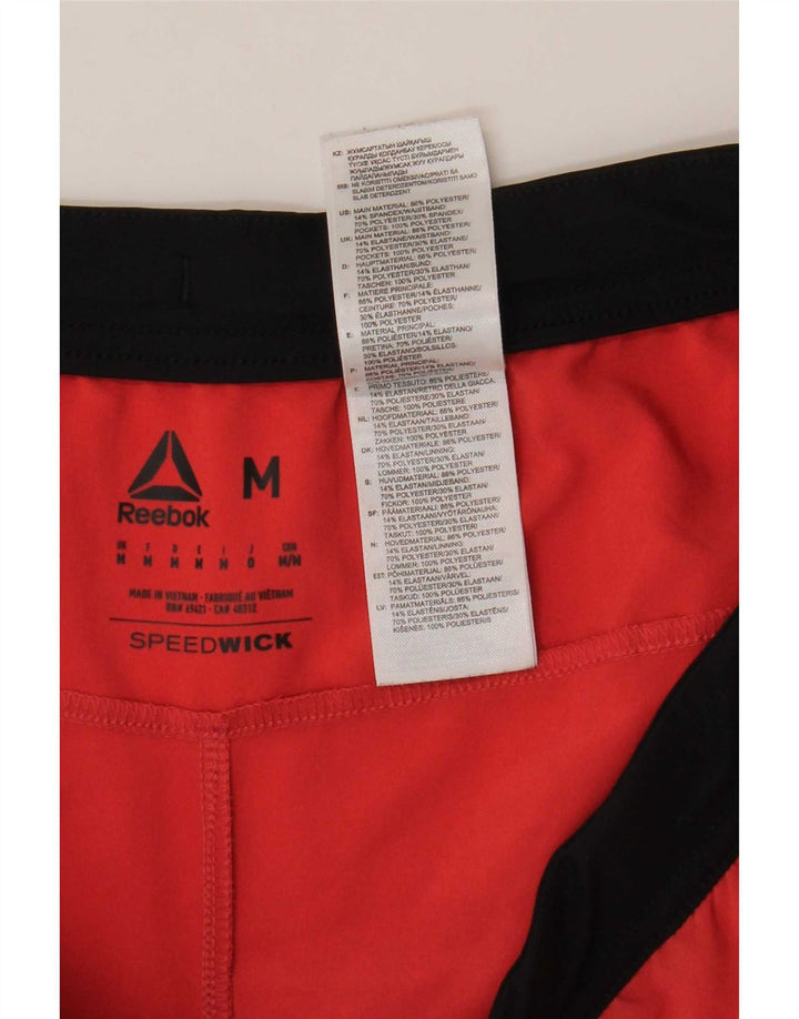 Reebok Herren Speedwick Sport Shorts Mittelrotes Colourblock-Polyester