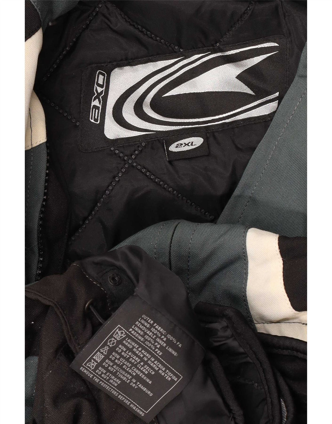 AXO Herren Graphic Racer Jacke UK 44 2XL Schwarz Colourblock Polyester
