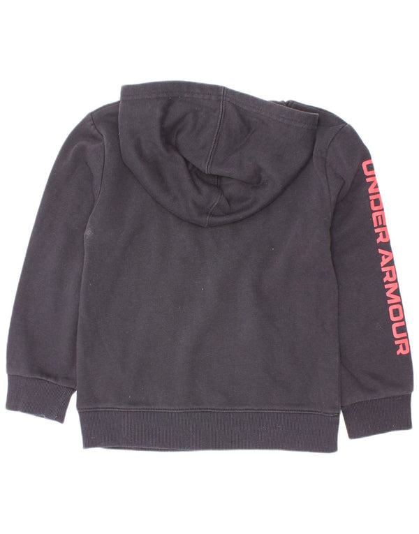 Under Armour Jungen-Pullover mit grafischem Kapuzenpullover, 4–5 Jahre, schwarze Baumwolle