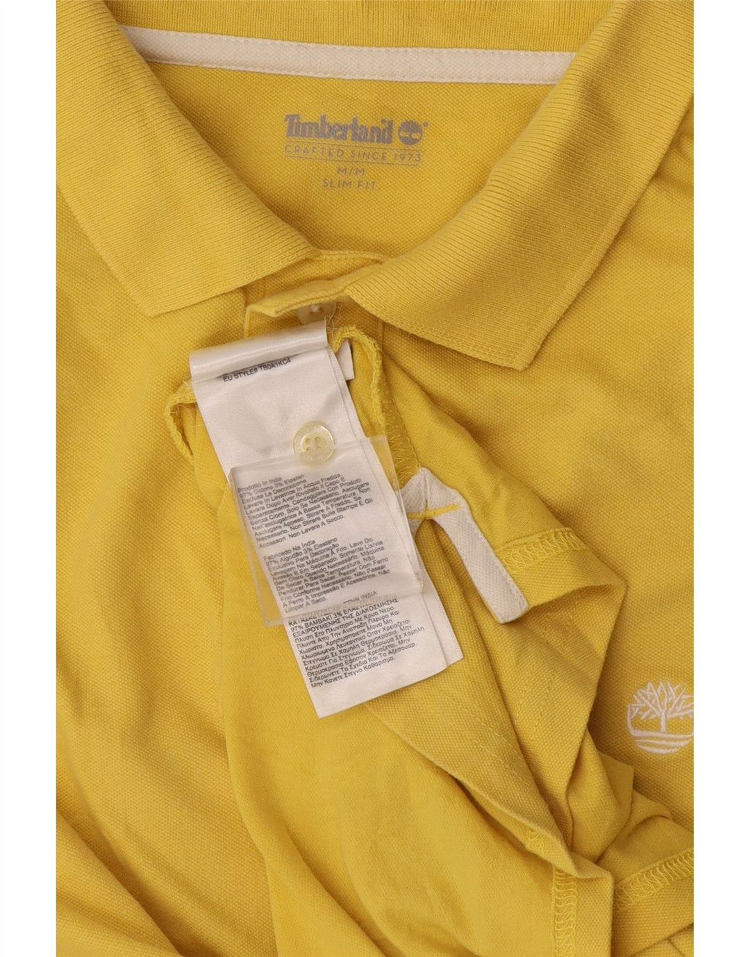 Timberland Herren Slim Fit Poloshirt mittelgelbe Baumwolle