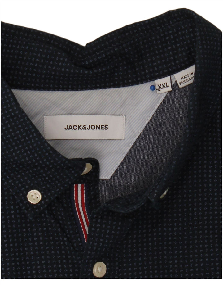 Jack & Jones Herrenhemd 2XL Marineblau Paisley