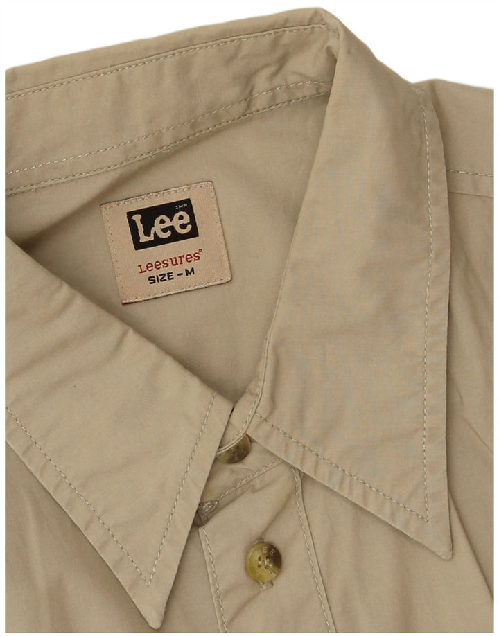 Lee Herrenhemd aus mittlerer Khaki-Baumwolle