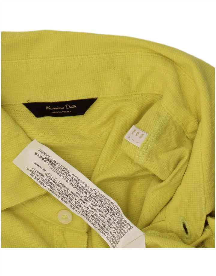 Massimo Dutti Herren-Poloshirt, große gelbe Baumwolle