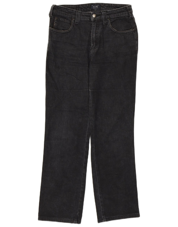 Armani Damen Straight Jeans W28 L28 Grau