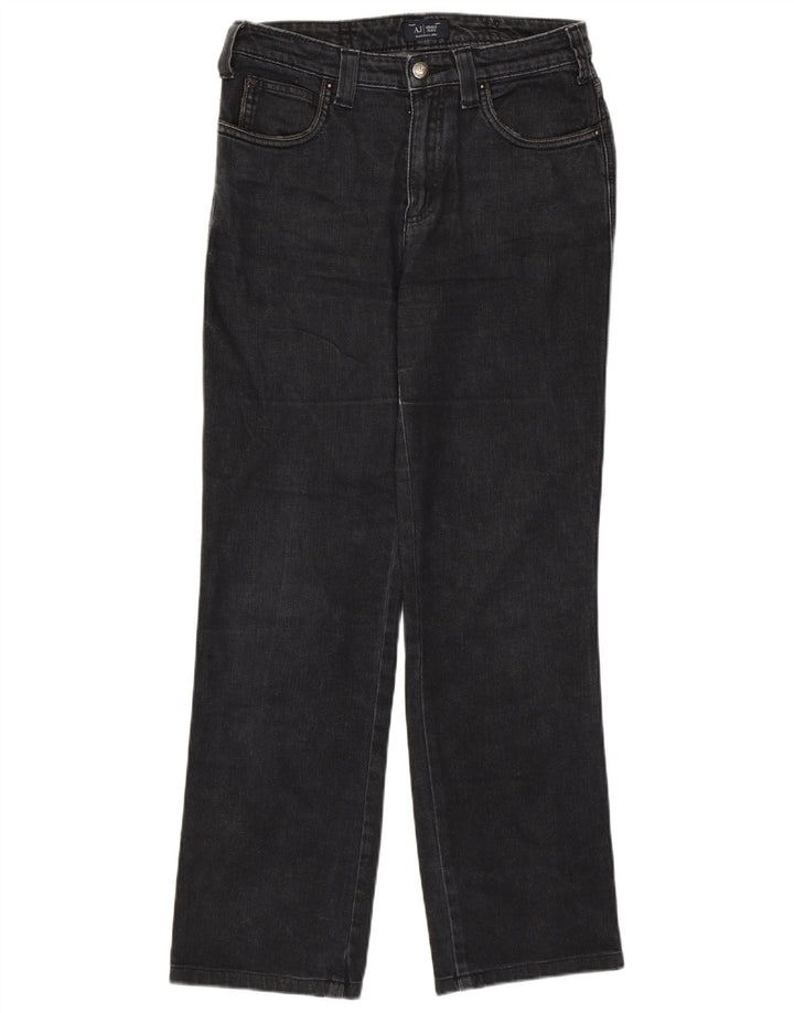 Armani Damen Straight Jeans W28 L28 Grau