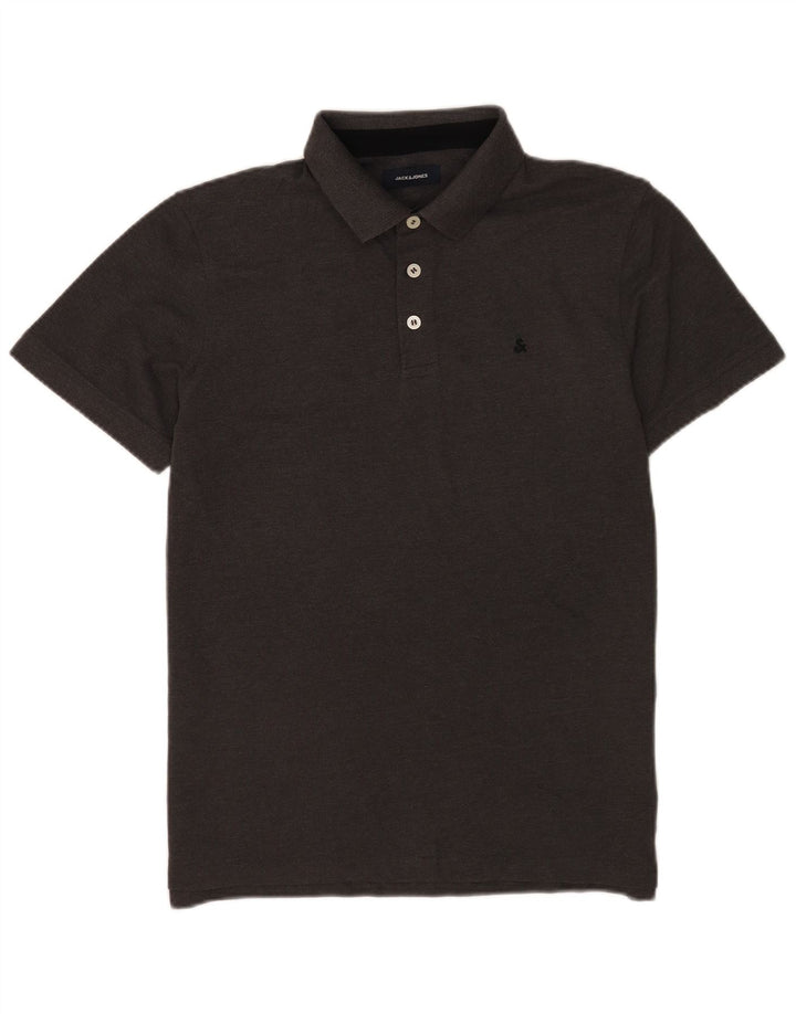 Jack & Jones Herren-Poloshirt, große graue Baumwolle