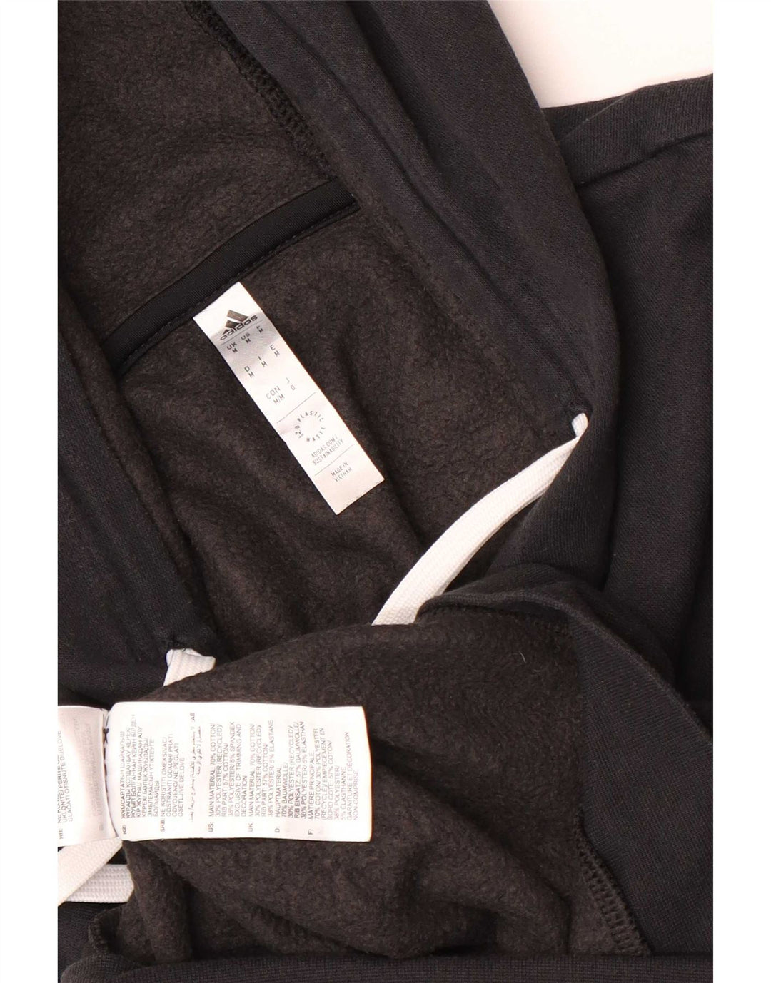 Adidas Herren Kapuzenpullover Mittelschwarz Baumwolle