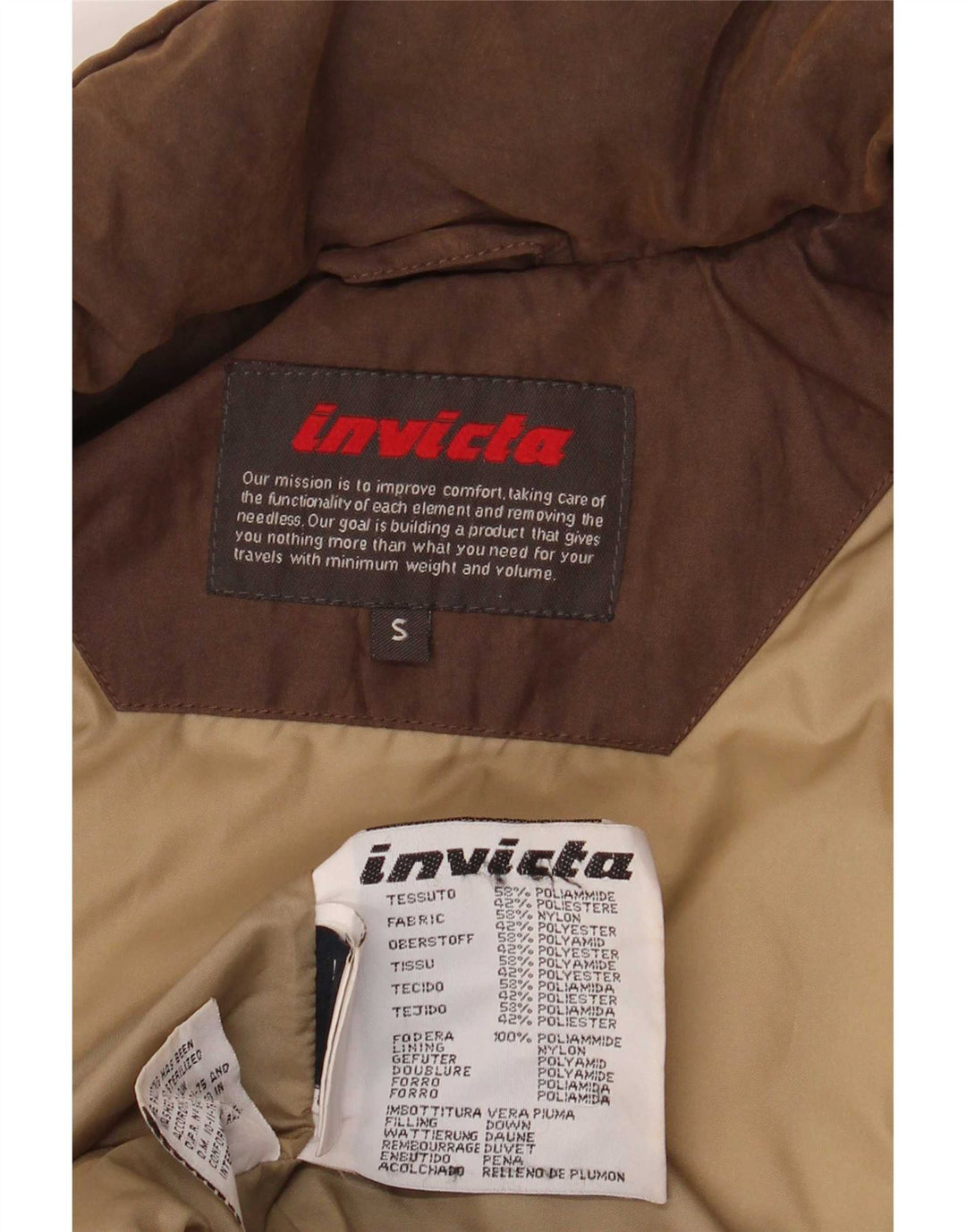 Invicta Damen Übergroßer gepolsterter Mantel UK 10 Small Braun Polyamid