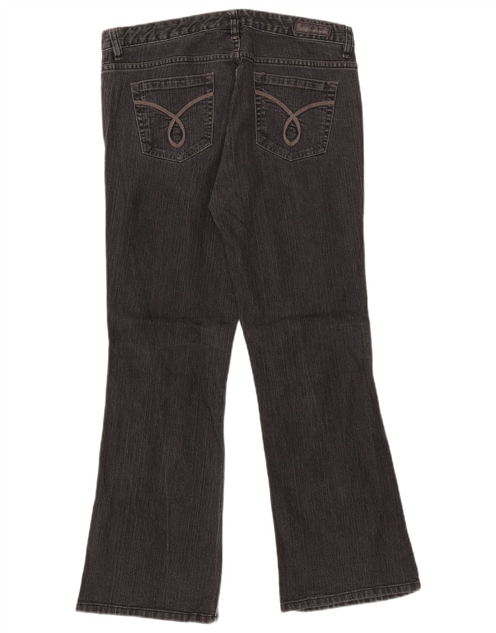 CALVIN KLEIN Damen Ultimate Bootcut Jeans W31 L28 Schwarze Baumwolle