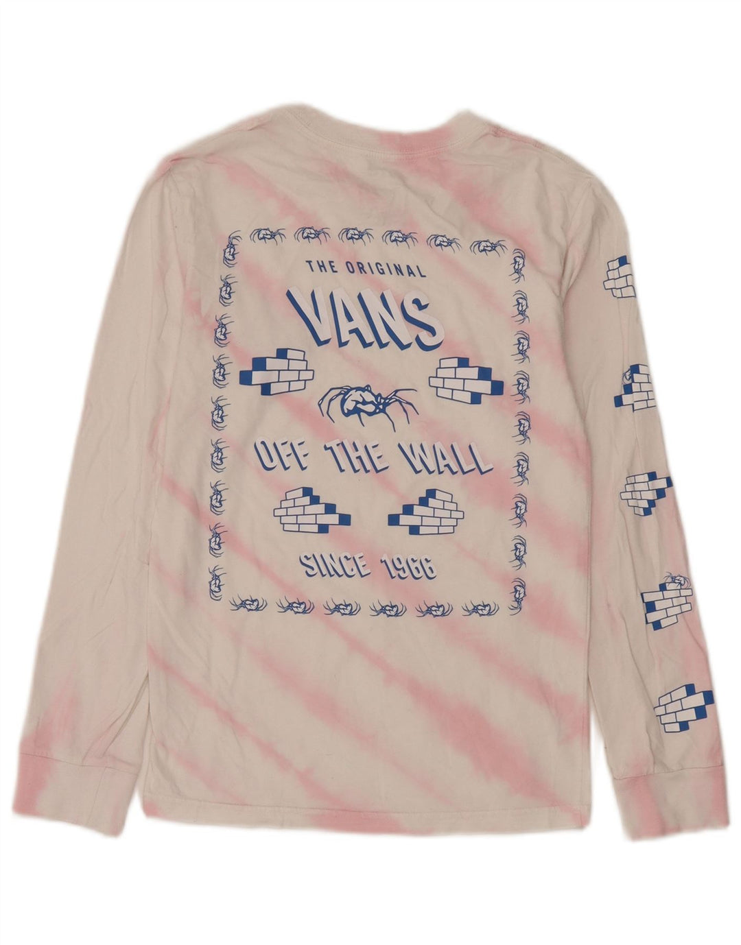 Vans Herren Premium Top Langarm XS Weiße Batik-Baumwolle