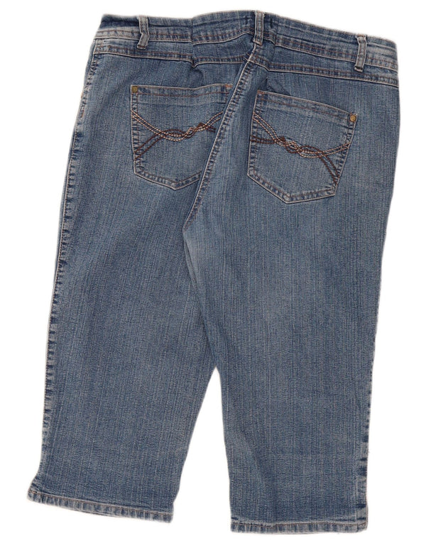 M&Co Damen Bermuda Denim Shorts UK 16 Large W34 Blaue Baumwolle