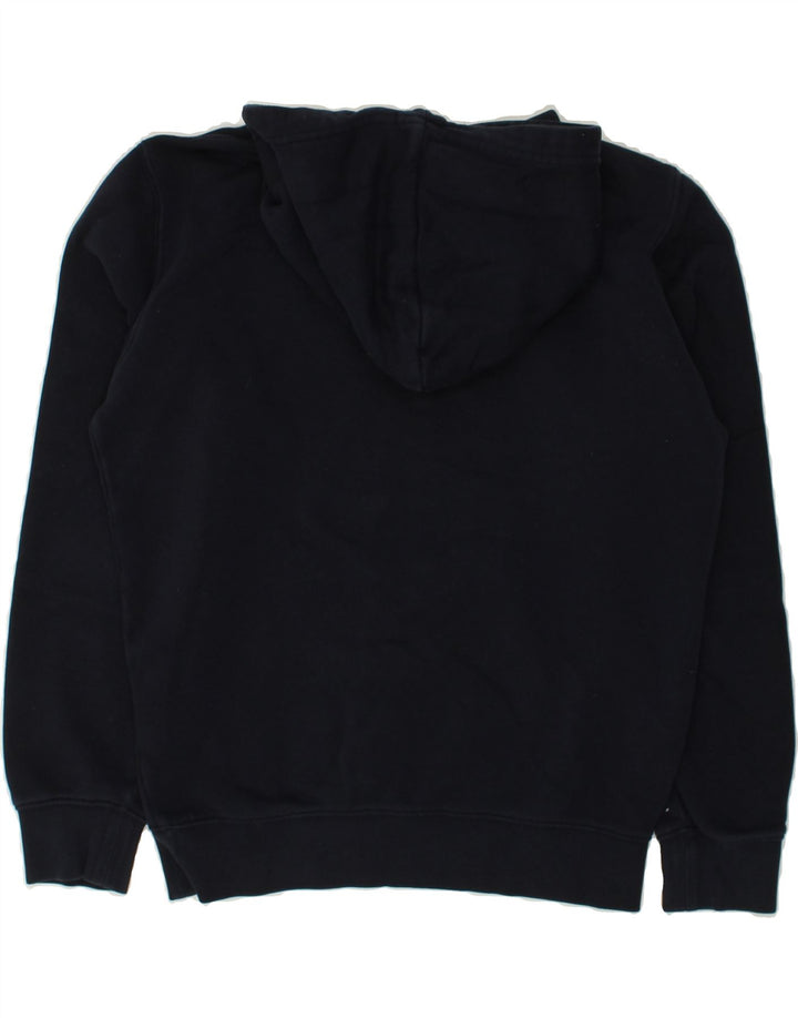 CHAMPION Womens Graphic Hoodie Jumper UK 10 Small Navy Blue Cotton | Vintage Champion | Thrift | Second-Hand Champion | Used Clothing | Messina Hembry 
