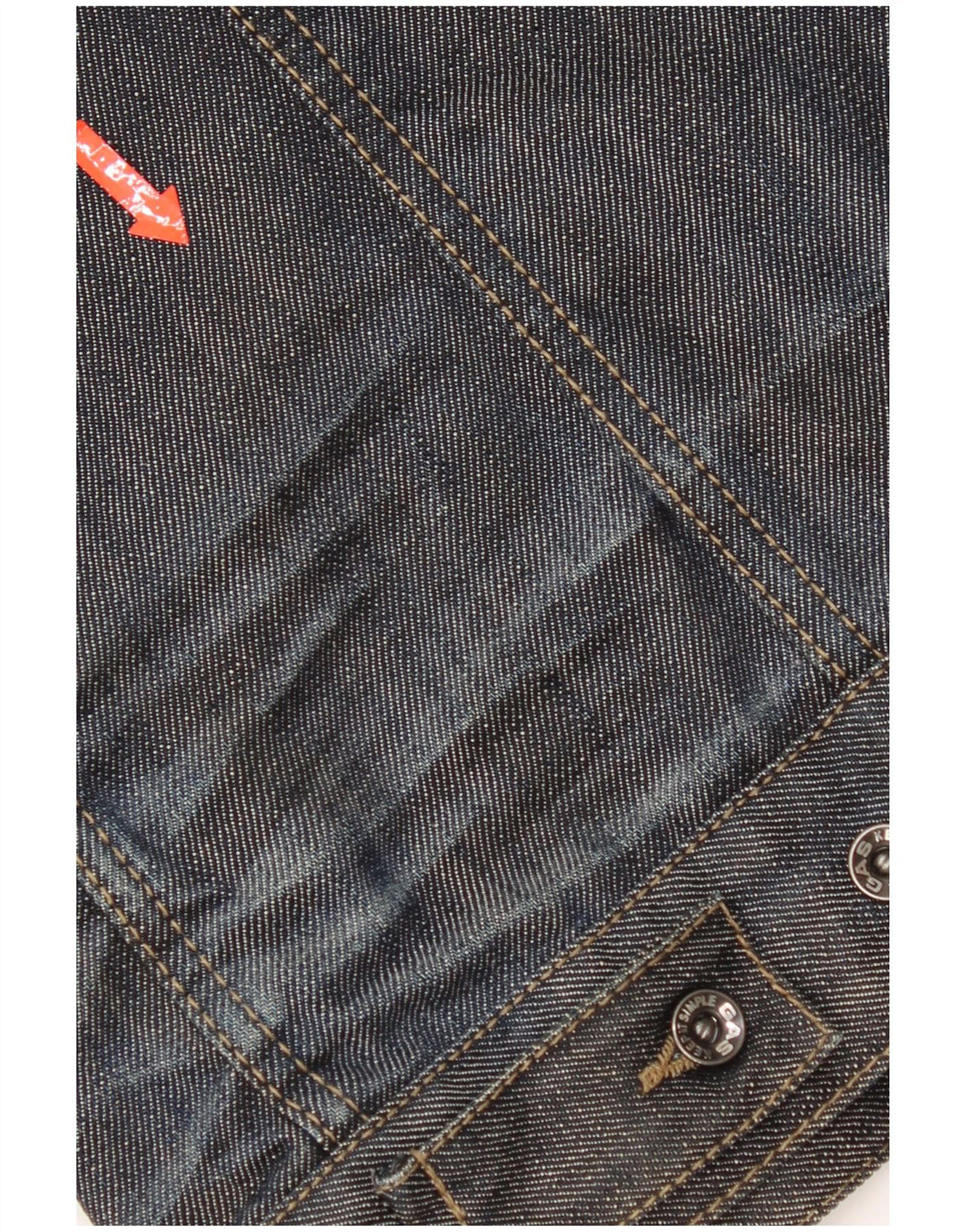 Gas Damen Jeansjacke UK 18 XL Marineblaue Baumwolle