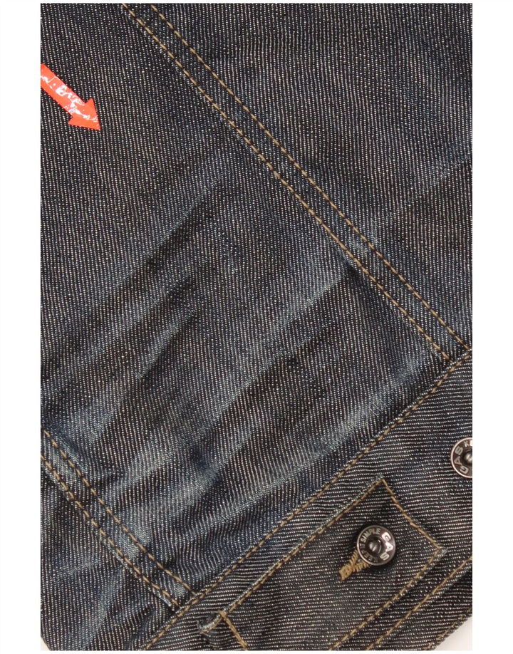 Gas Damen Jeansjacke UK 18 XL Marineblaue Baumwolle