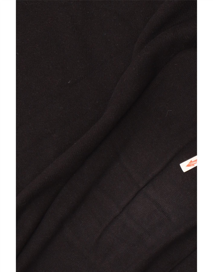 SISLEY Herren-Pullover mit Rundhalsausschnitt, groß, schwarz kariert