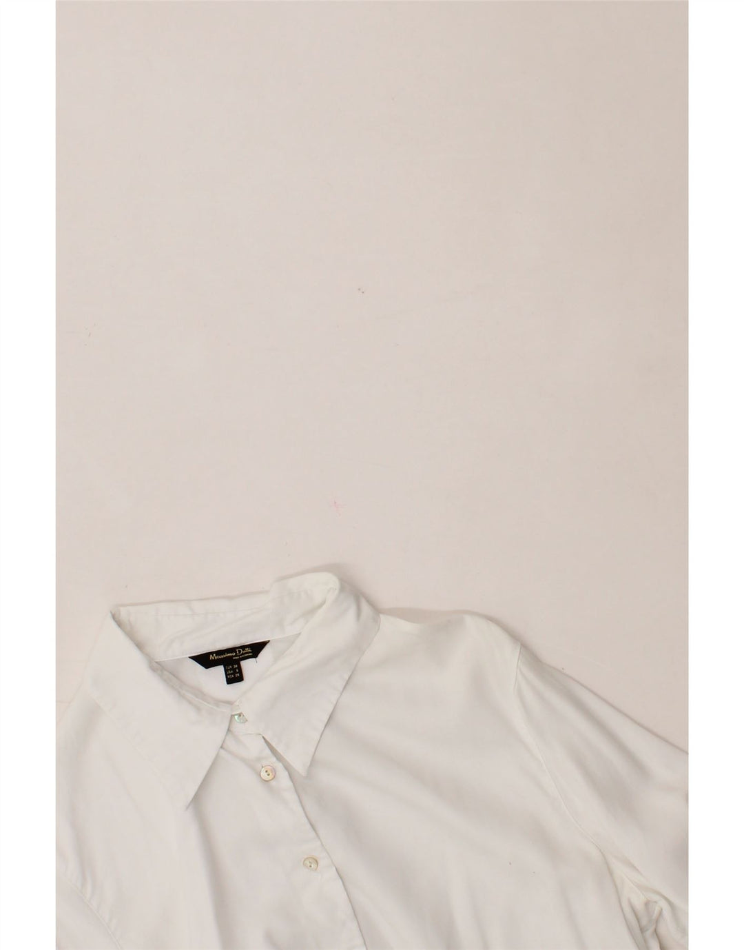 MASSIMO DUTTI Damen Hemd EU 38 Small Weiß Lyocell