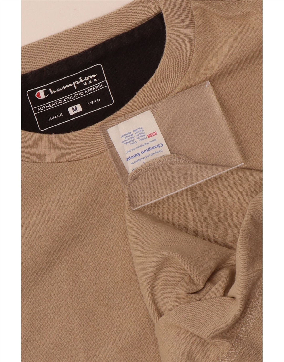 CHAMPION Herren T-Shirt Top Mittelbeige Baumwolle