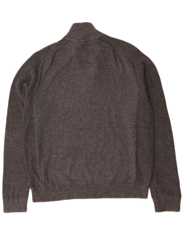 Tommy Hilfiger Herren-Pullover mit Reißverschluss, XL, graue Baumwolle