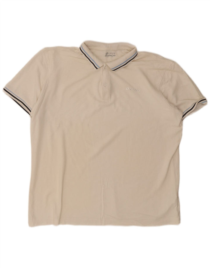Lotto Herren Poloshirt 2XL Weiße Baumwolle