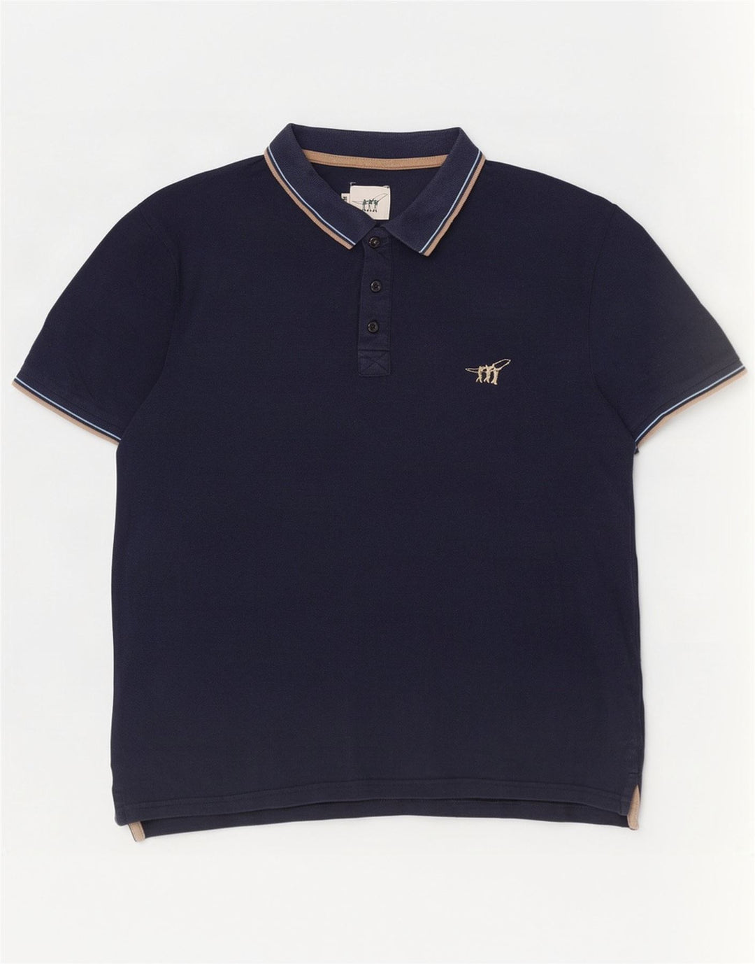 Henry Cottons Herren-Poloshirt, groß, Marineblau