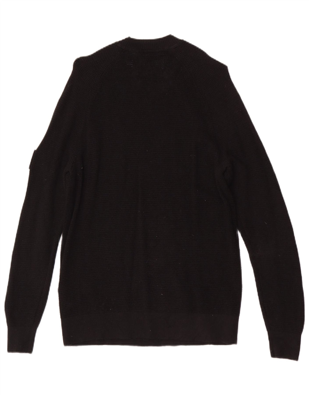 Calvin Klein Jeans Herren-Pullover mit Rundhalsausschnitt, Größe S, schwarze Wolle