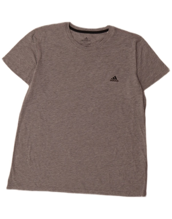 Adidas Damen T-Shirt Top UK 18 XL Grau Baumwolle