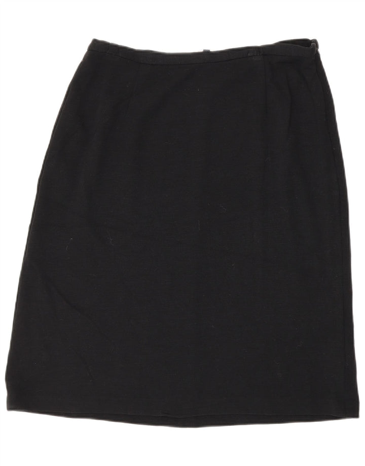 FRENCH CONNECTION Damen A-Linienrock UK 10 Small W27 Schwarze Viskose
