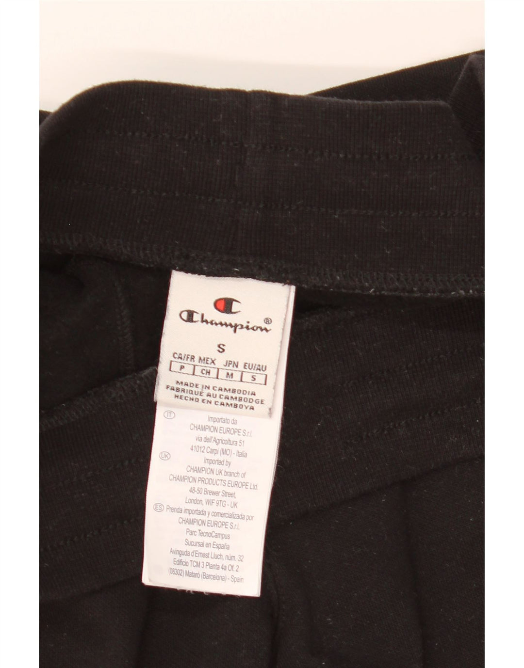 Champion Herren-Trainingshose, Größe S, schwarze Baumwolle