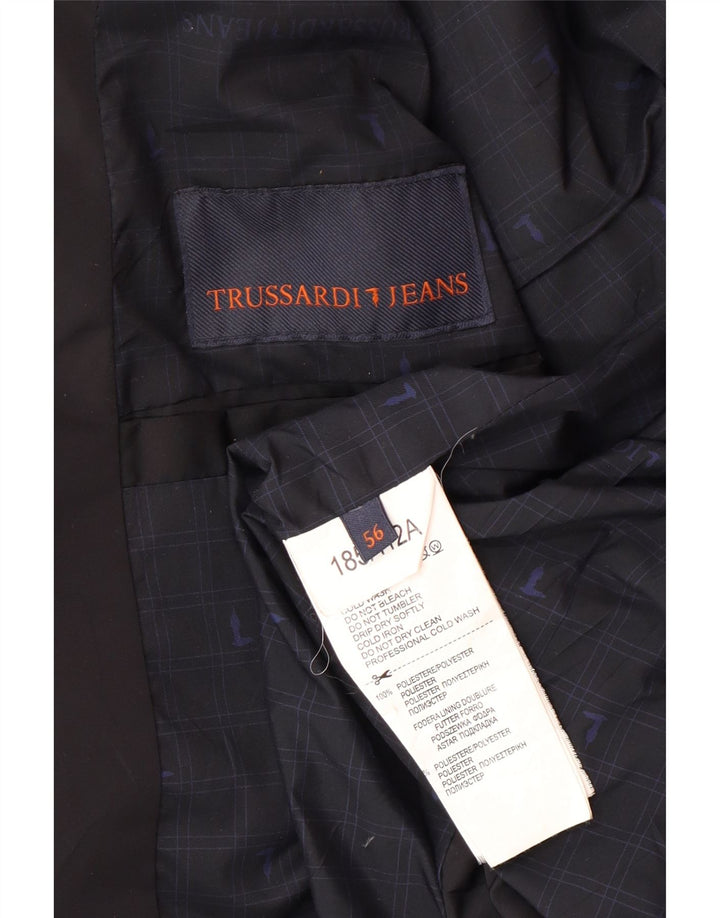 TRUSSARDI JEANS Herren Wattierte Jacke IT 56 3XL Schwarz Polyester