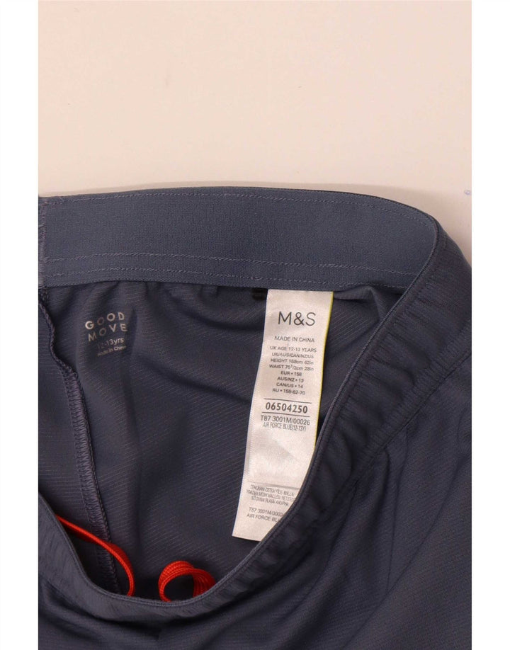 Marks & Spencer Sportshorts für Jungen, 12–13 Jahre, marineblaues Polyester