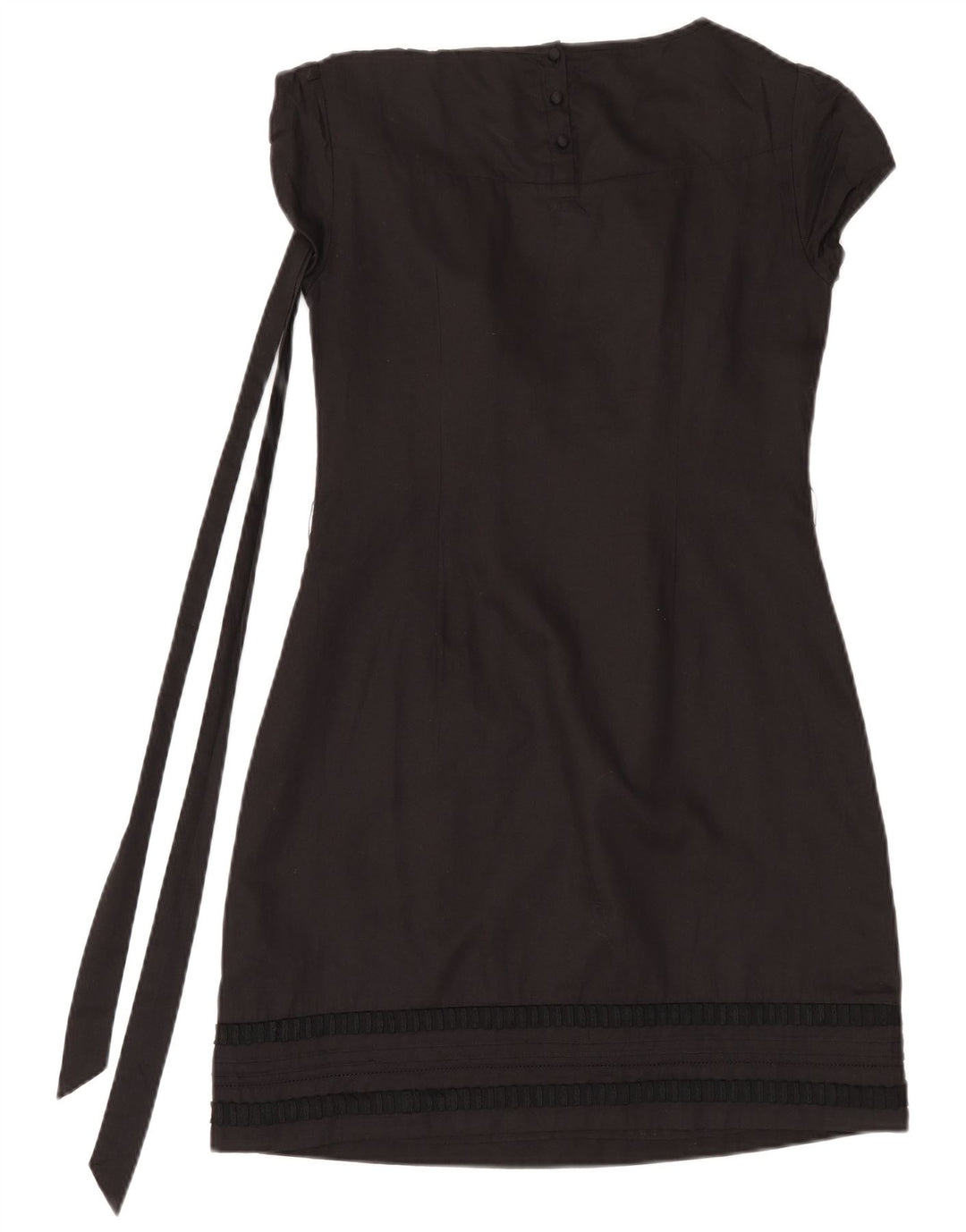 Monsoon Damen Etuikleid UK 12 Mittelschwarze Baumwolle