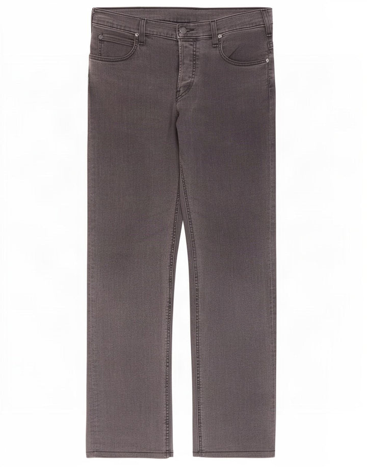 Lee Herren Straight Jeans W32 L30 Schwarz