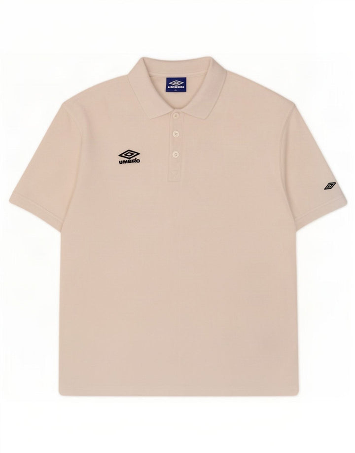 Umbro Mens Polo Shirt XL White Polyester