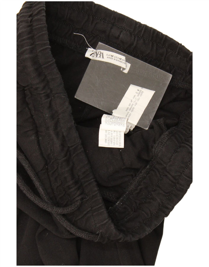 Zara Damen-Trainingshose, Größe 44, mittelschwarz, Baumwolle