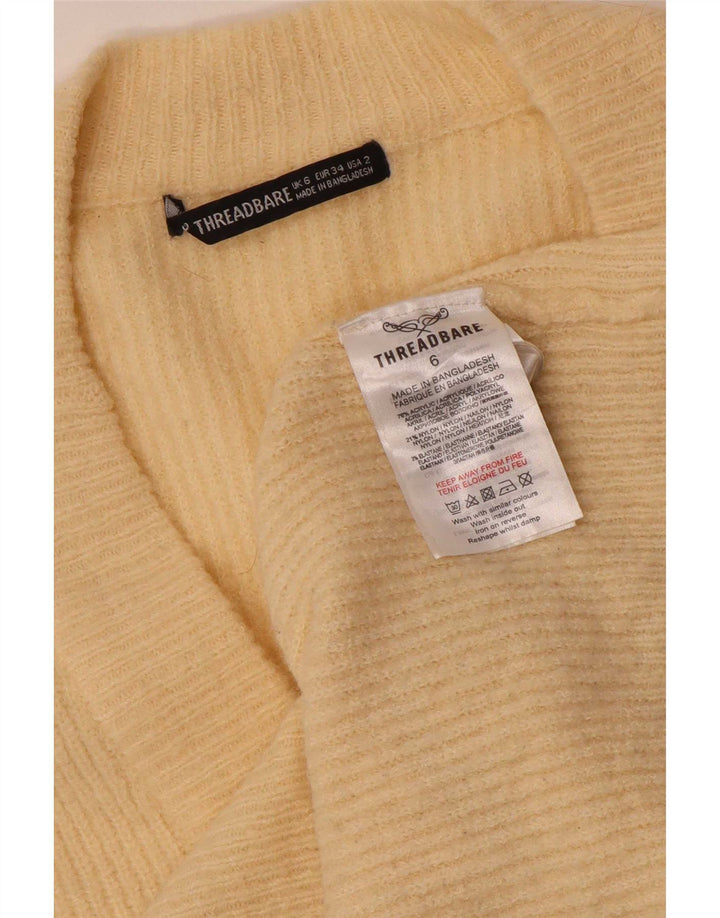 Threadbare Damen-Strickjacke in Übergröße, Gr. 6, XS, Beige, Acryl
