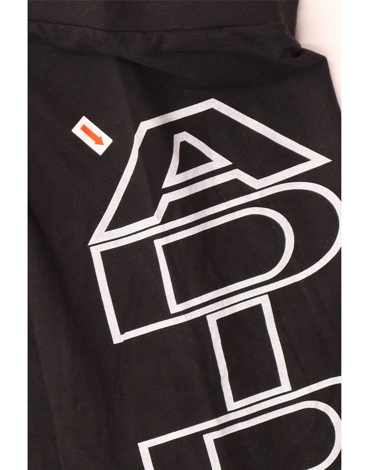 ADIDAS Damen Graphic Sport Shorts UK 18 XL Schwarz Baumwolle