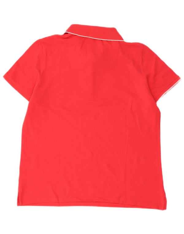 Crew Clothing Damen-Poloshirt, UK 14, Größe L, Rot, Baumwolle