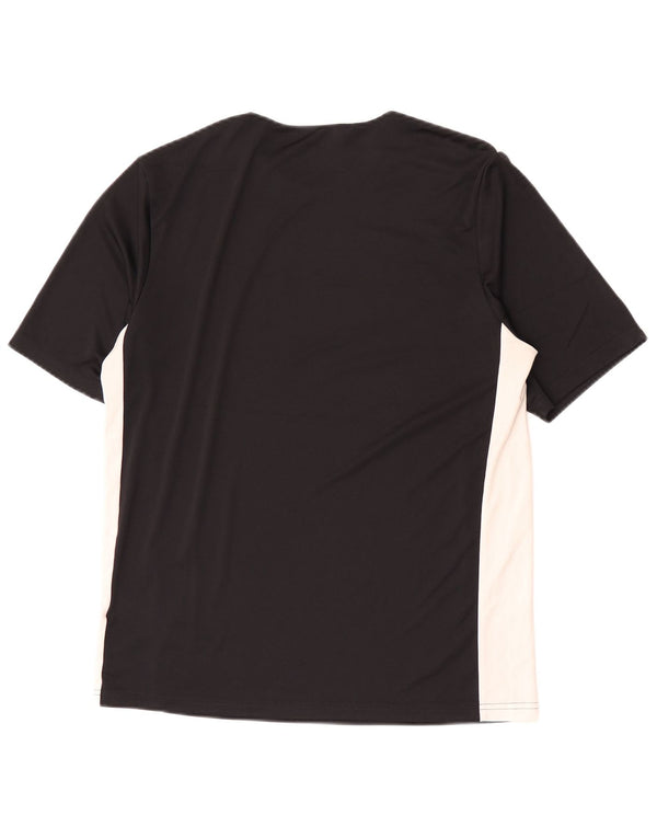 Adidas Aeroready T-Shirt für Jungen, 15–16 Jahre, schwarzes Colourblock-Polyester