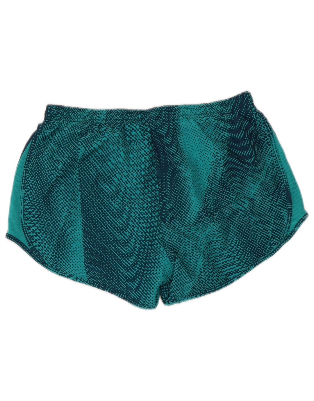 NIKE Damen Dri Fit Sport Shorts UK 10 Small Blue Geometrisch Polyester