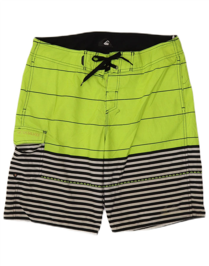 QUIKSILVER Herren-Badeshorts, groß, grün gestreift, Polyester